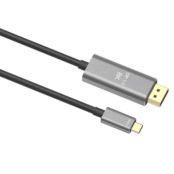 

Type C to Displayport Adapter Cable, 8K@60Hz 1.4 Version Cable, HD Video Adapter Cable with PD Charging Port