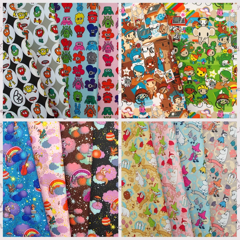 

Polyester/PVC coated Waterproof Fabric for bag,handmaking - Cartoon, animal collection (G01)