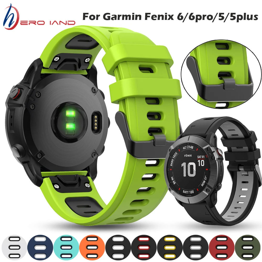 

22mm Wrist Strap For Garmin Fenix 6/6 Pro 5/5 Plus Forerunner 935 945/Approach S60 Quick Release Printed Silicone Watch Band