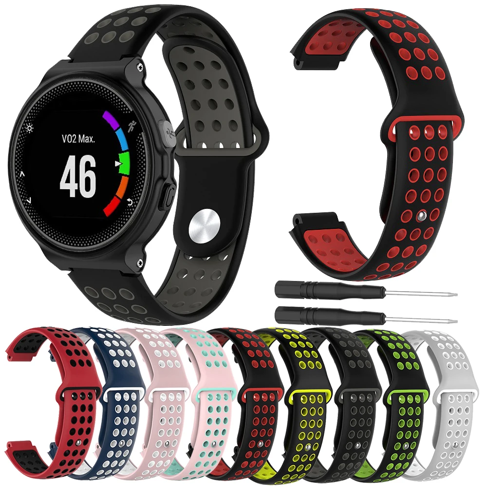 22 мм женские и мужские резиновые часы ремешок для Garmin Forerunner 220 230 235 630 620 735 подход S20