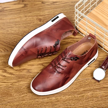 

Men's Casual Shoes Sneakers Men Lace Up Breathable Trainers Walking Shoes Leather Shoes Zapatillas Hombre Casual Flats %7936