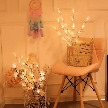

Warm LED Fiber Flower Flower Light 20 Bulb 14 Inch Home Christmas Party Garden Decor christmas decorations for home TDH