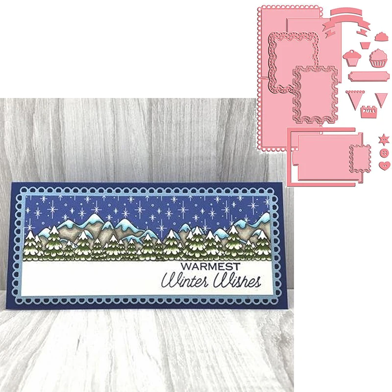 Милые металлические режущие штампы для DIY трафареты декоративные скрапбукинга