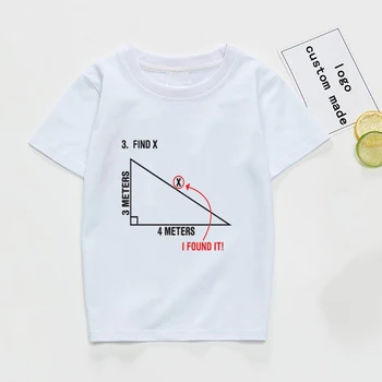 

Find X Kids Baby T Shirt Funny Variable Math Test Question Witty Response Children Tee Casual Boys Girls T-shirt Cool Streetwear