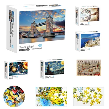 

Landscape Puzzles 1000 Pieces Jigsaw Game Toy for Kids Adults Birthday Gift Assembling Scenery Puzzles Pressure Relief Toys