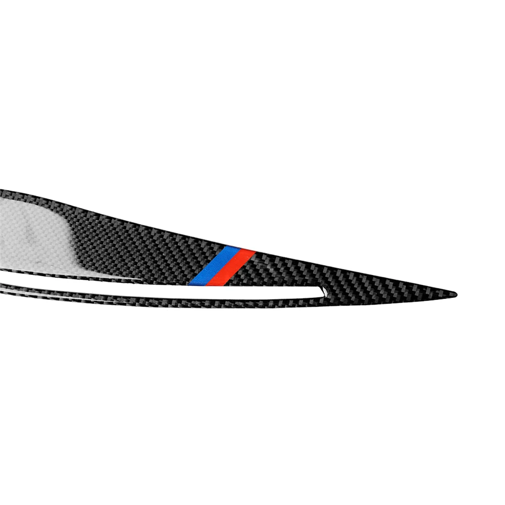1 пара фар отделка бровей украшения наклейки E90 2009-2012 Черный углеродного волокна наклейка Стиль