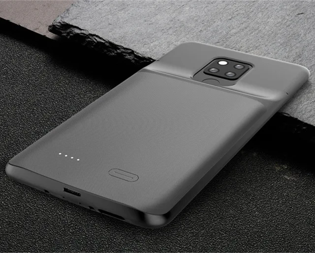 Чехол ZKFYS power s для huawei mate 20X5G, портативное зарядное устройство, чехол для аккумулятора, 6000 мА/ч, внешний аккумулятор, чехол для зарядки аккумулятора - Цвет: Черный