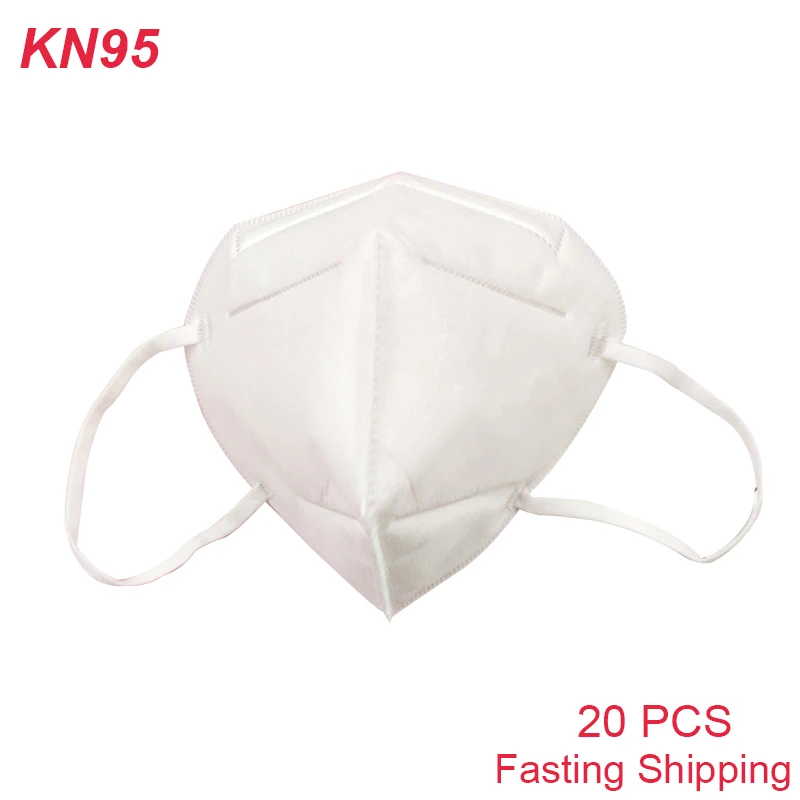 

20PCS Anti Flu Face Mask Adult 95% Filtration Guaze Masks 3-dimensional Protection Civilian Anti-fog Dust-proof Disposable Masks