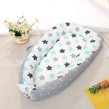 

Baby Bed Neonatal Bionic Crib New Double-Sided Cotton Baby Bionic Washable Portable Travel Crib