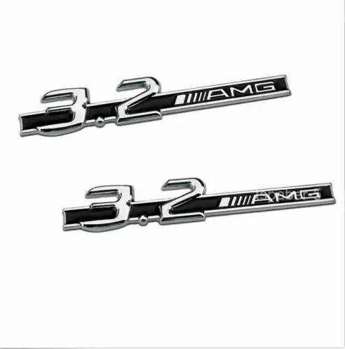 

2pcs New Car Chrome Badge Emblem3.2 AMG for Mercedes Benz