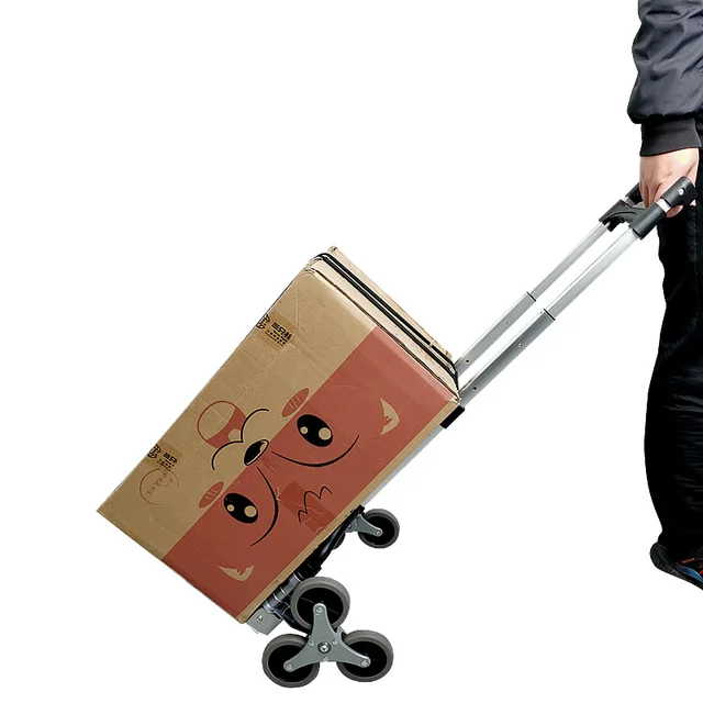 Lépcsőmászó Kézi Teherautók Összecsukható Teherautó -Alumínium Ötvözet Összecsukása Minden Terepi Könnyű 3 Gumiabroncs