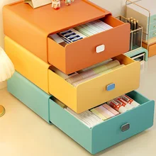 Cajón organizador apilable de escritorio, caja de almacenamiento de accesorios de oficina, maquillaje, plástico, contenedor de almacenamiento para Baño