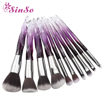 

SinSo 5/10Pcs Diamond Makeup Brushes Set Foundation Powder Blush Eyebrow Lip Brush High Quality Makeup Brush Kit Beauty Tools