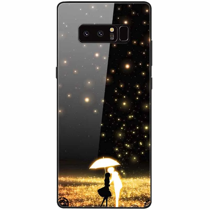 cute phone cases for samsung  Tempered Glass Cover For Samsung Note 8 Case Note9 Hard Protective Funda For Samsung Galaxy Note 10 Plus 9 Cases Luxury Bumper kawaii phone case samsung