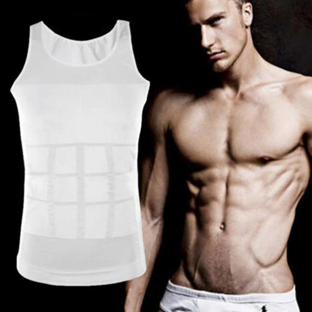 Men's Slim Body Shaper Underwear Vest Shirt Belly Compression Sports Corset for Cycling Running Riding