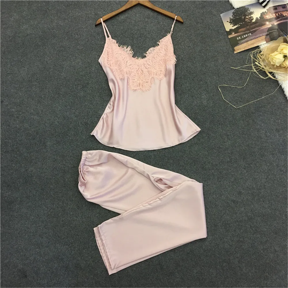 Модная элегантная женская шелковая атласная одежда для сна Babydoll сексуальное