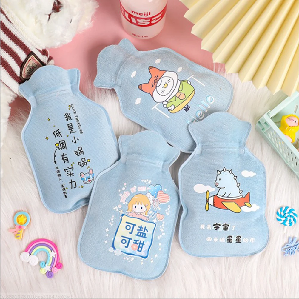 1pc Portable Hot Water Bags Cute Cartoon Belly Hand Warmer Mini Hot Water Bottle