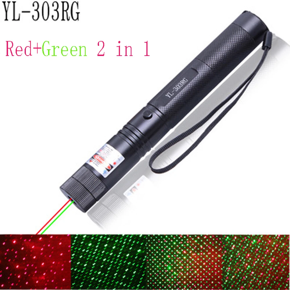 red and green 10000 м красный+ зеленый лазерный прицел 2 в 1 водонепроницаемый высокомощный лазер 303 указатель металлический Регулируемый лазер ручка для охоты кемпинга - Цвет: red and green