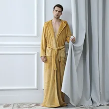 Мужские халаты Nachthemd домашняя пижама халат мужской фланелевый зимний халат Мужская Толстая Пижама с капюшоном Schlafanzug