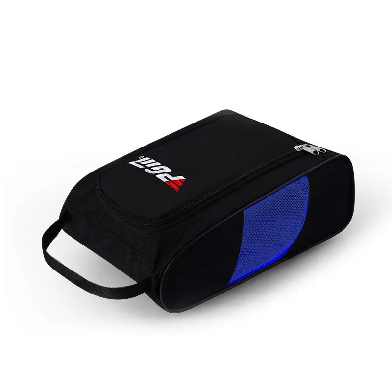black and blue Спортивная обувь для гольфа, Воздухопроницаемый светильник, дорожная посылка, водонепроницаемая сумка для обуви, Пылезащитная сумка для мужчин и женщин, X85 - Цвет: black and blue