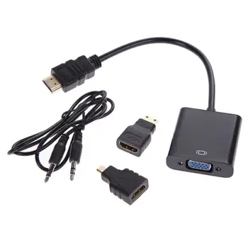 

HDMI to VGA Converter Mini HDMI to HDMI Connector Micro HDMI to HDMI connector Audio Cable 1080P Adapter for Xbox 360 for PS3
