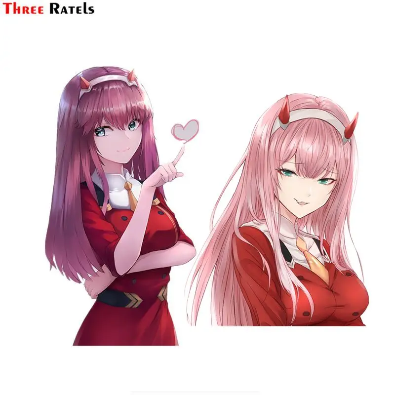Three Ratels FC532 lovely In The Franxx 002 Zero Two Аниме Сексуальная девушка наклейка | Автомобили и