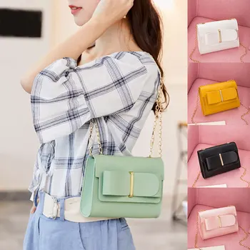 

Fashion Women Crossbody Bag Chain Cute Fashion Mini Shoulder Bag Circle Small Messenger Bow Girls Ladies Handbag Shoulder Bag