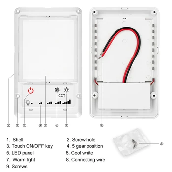 

Hot 28PCS Lamp Beads LED Dome Light Car Reading Lamp Interior Light with Touch Keys for Car Vehicles Marine Boat