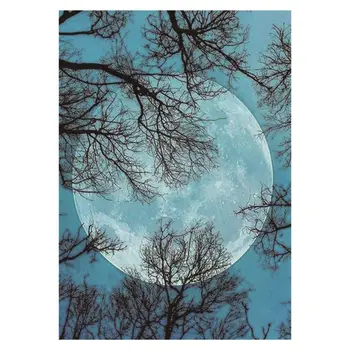 

Moon 5D round Shaped Diamond Painting Needlework Rhinestone Cross Craft Kit