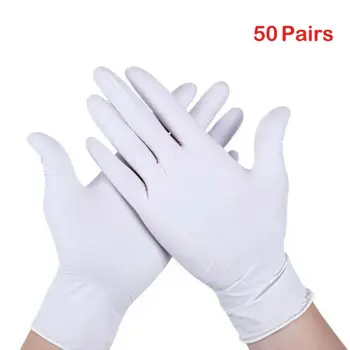 

100 pcs Disposable Nitrile Gloves Powder Free Non Latex Non Vinyl Gloves M/L/XL