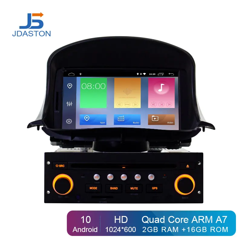 JDASTON Android 10,0 автомобильный dvd-плеер для PEUGEOT 206 206CC gps навигация 1 Din автомагнитола Мультимедиа Стерео рулевое колесо управление