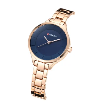 

CURREN New Fashion Creative Women Watches Dress Ladies Bracelet Watch Rose Gold Female Clock Full Steel Wristwatch Gift