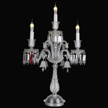 Европейская Baccarat хрустальная лампа настольная в форме свечи гостиная спальня прикроватная украшение французская хрустальная лампа настольная в форме свечи