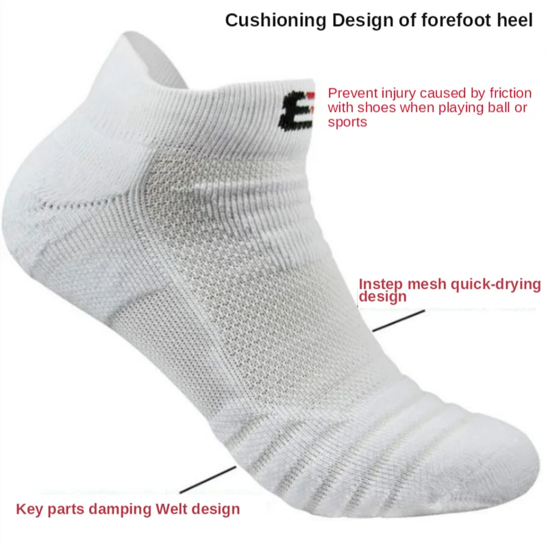 Mens Cotton Ankle Socks Breathable Cushioning Active Trainer Sports Professional Outdoor Running Sock Size 6-11 3 pairs mens socks