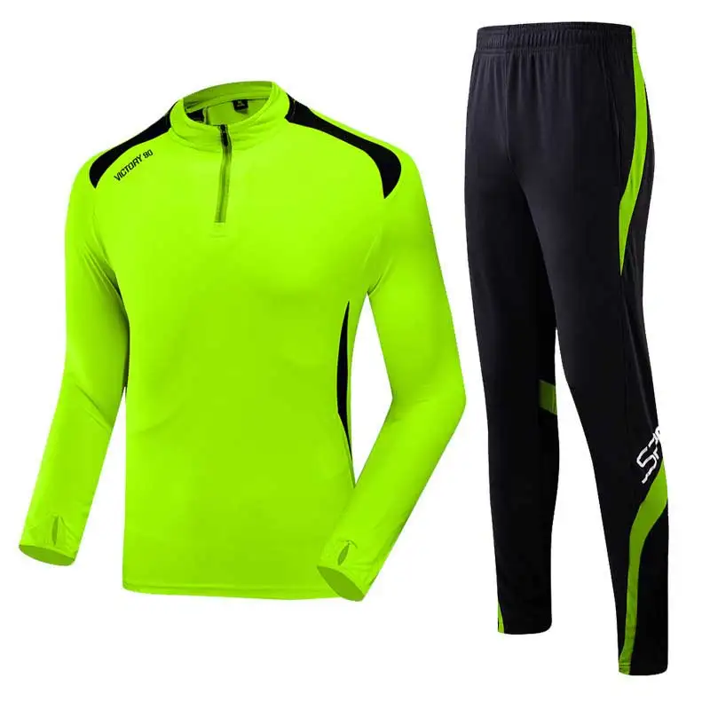 Men Running Sweatshirt+ Sweatpants Yoga GYM Fitness Compress Sets Quick Dry Workout Training Exercise Sport Shirts+ Pants 1901