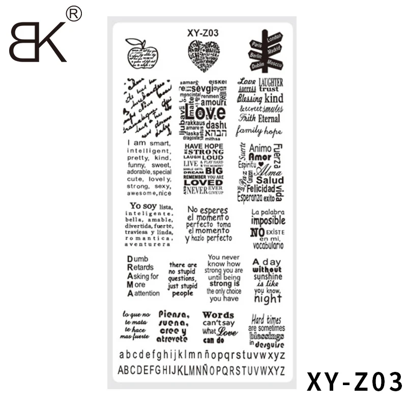 1pc Anger Nail Templates Stamping Plate Design butterfly leaf flower Stamp Nail Art Tools Stainless Steel Templates Plates#Image 2