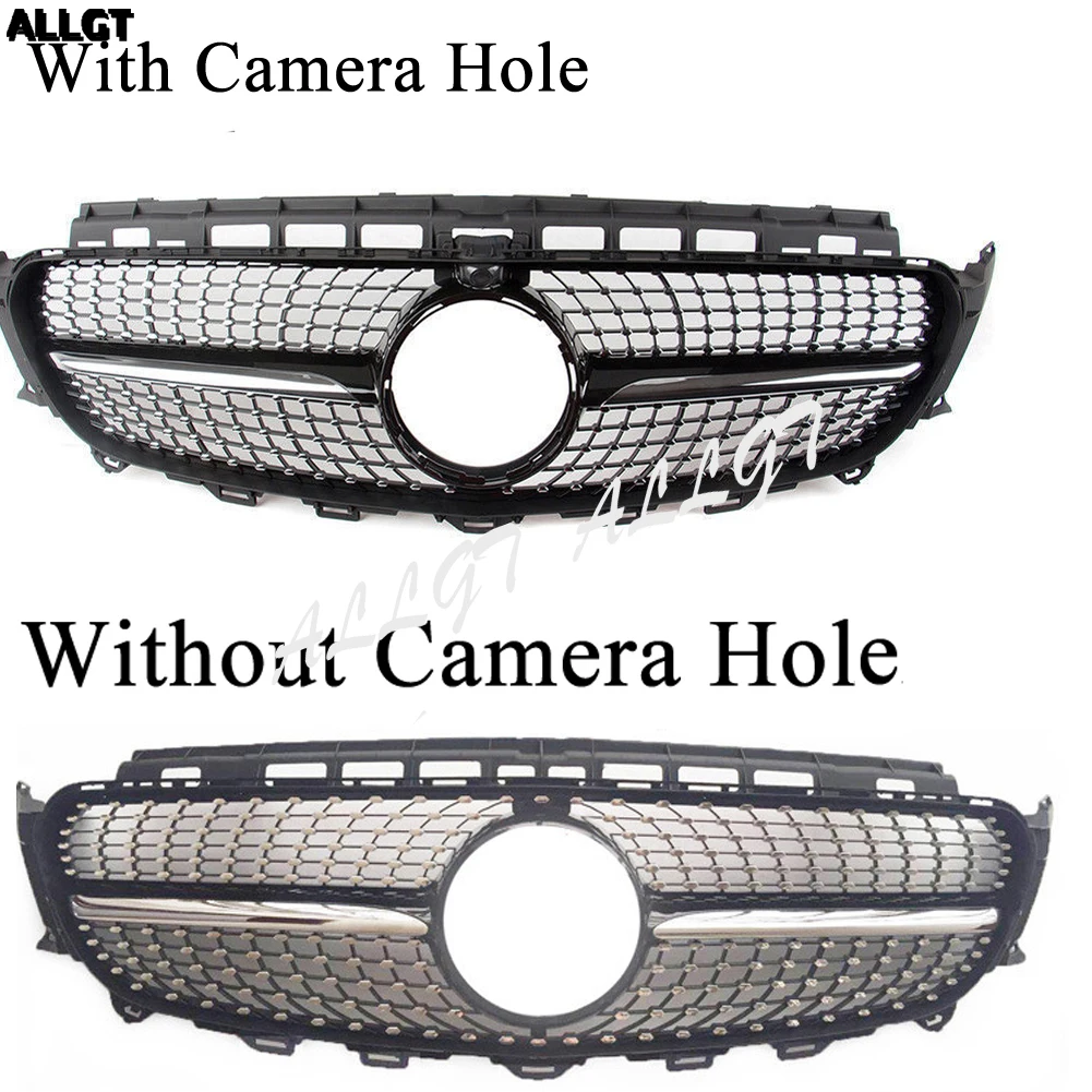 Front Upper Grille Grill Fit For Mercedes Benz W213 E-Class 200 E250 E300 E350 E400 E500 With Camera Hole 2016 2017 2018 Diamond Front Upper Grille Grill Fit For Mercedes Benz W213 E-Class 200 E250 E300 E350 E400 E500 With Camera Hole 2016 2017 2018 Diamond