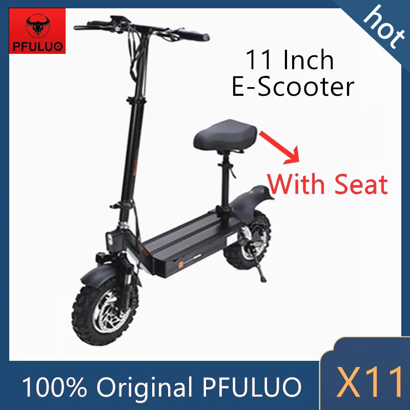 PFULUO X 11 умный электрический самокат с сиденьем 48V 1000W мотор дюймов 2 колеса