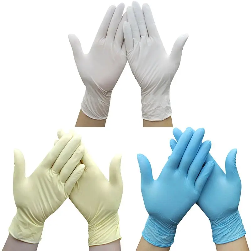 

10 Pairs Industrial Medical Disposable Nitrile Gloves Latex Free Non Sterile Stretch Thicken Mittens for Kitchn Cooking Laborato