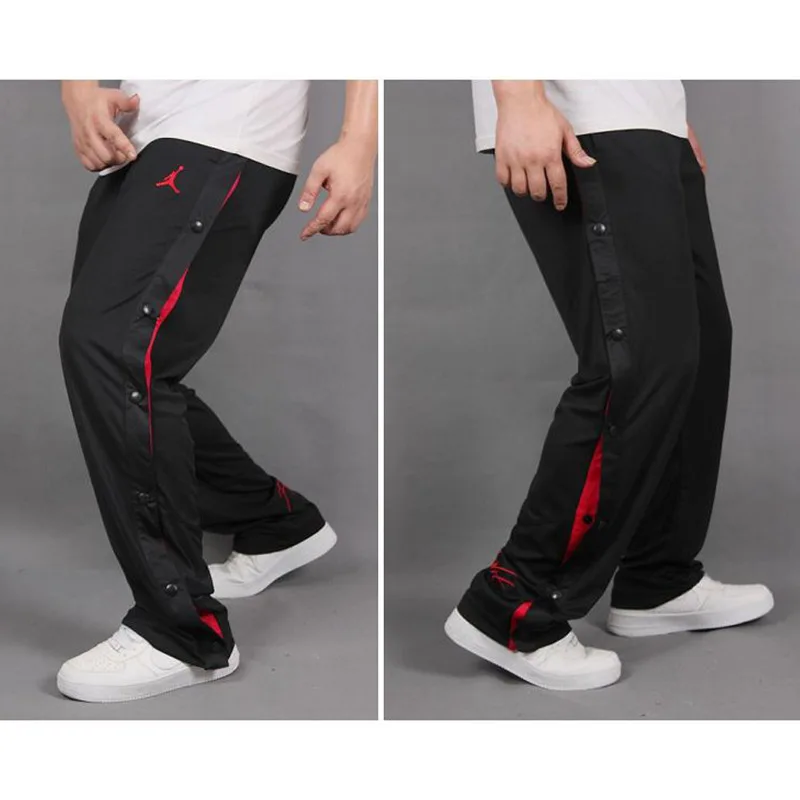 

Gymnastic Pants Men's Fully Open kou ku Spring And Autumn Men Basketball Trousers Training Pants Side Buckle Fitness Pants