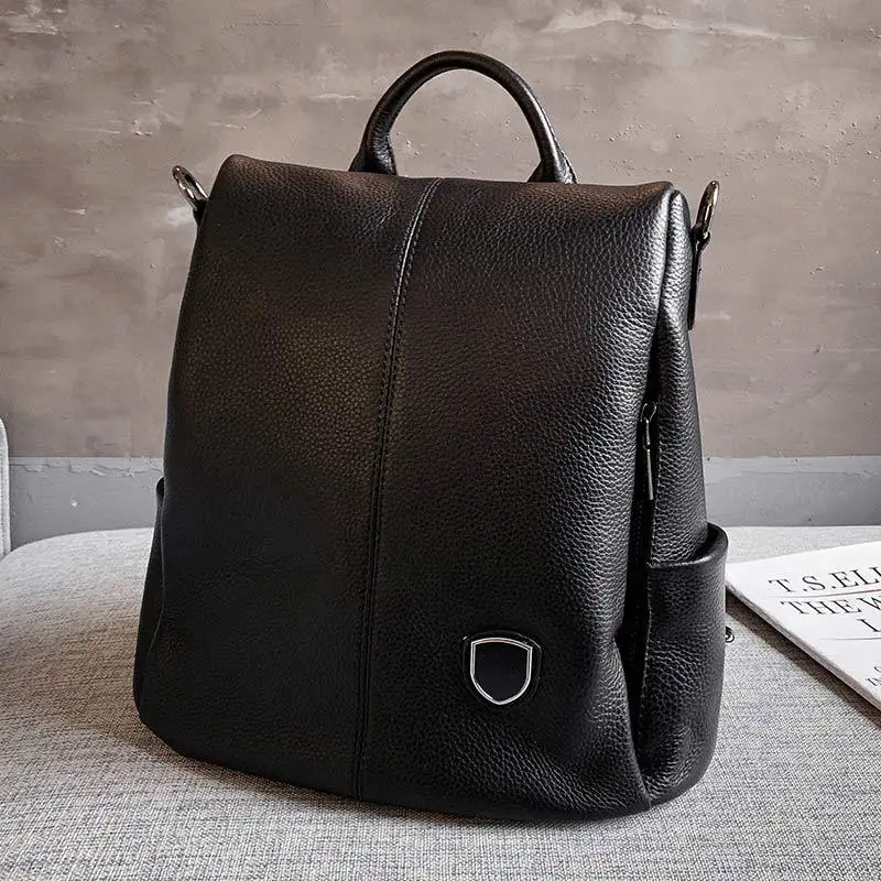 

JIULIN Women Backpack Travel-Bag Holiday-Knapsack Daily Large-Capacity Fashion 100%Genuine-Leather