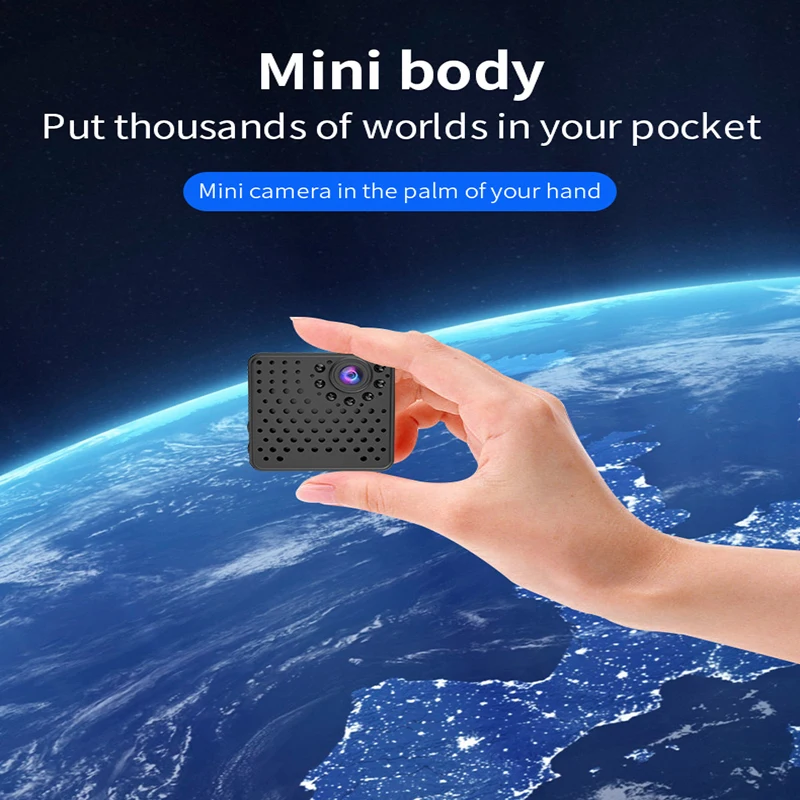 

HDQ19 Portable 1080P Mini Camera HD WiFi Camera Infrared Night Visual Motion Digital Aerial Camera Digital Aerial Lens Mini Size