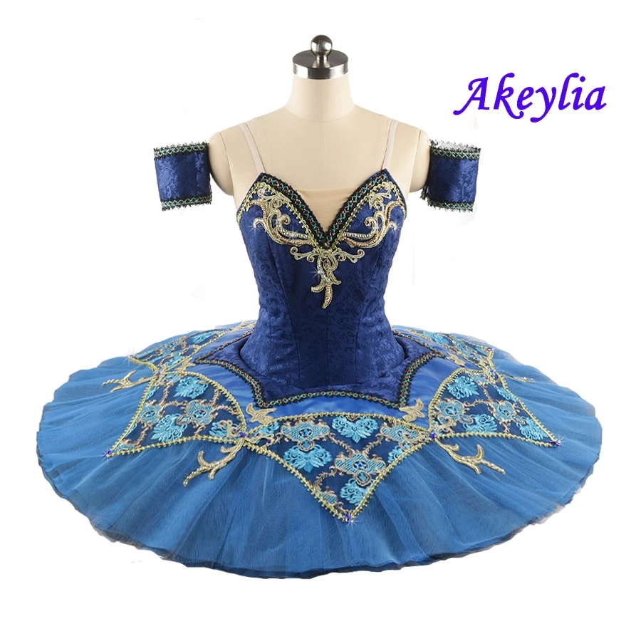 Royal Blue Ballet Tutu Professional Blue Bird Pancake Tutus Florida Dancewear Skirt Sleeping Beauty Stage Performance Costumes