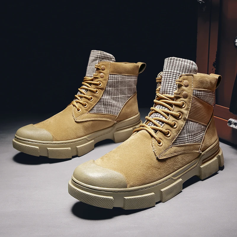 

2019 winter mens Boots Ankle Retro Martin Boots High-Up Canvas Shoes Palatine Workwear Boots Sneakers sport Snow Boots wam shoes