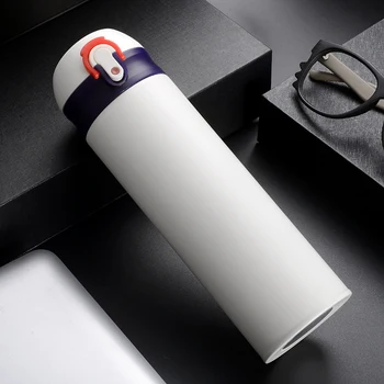 

Portable Thermos One Key Bounce Switch 316 Stainless Steel Vacuum Flask Korean Style Double Side Thermal Insulation Travel Mug
