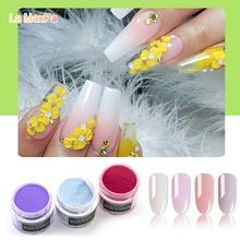 LaMaxPa прозрачная акриловая пудра Белый Розовый 10 г 3D украшение для ногтей Профессиональный акриловый порошок цвет DIY Дизайн ногтей салон