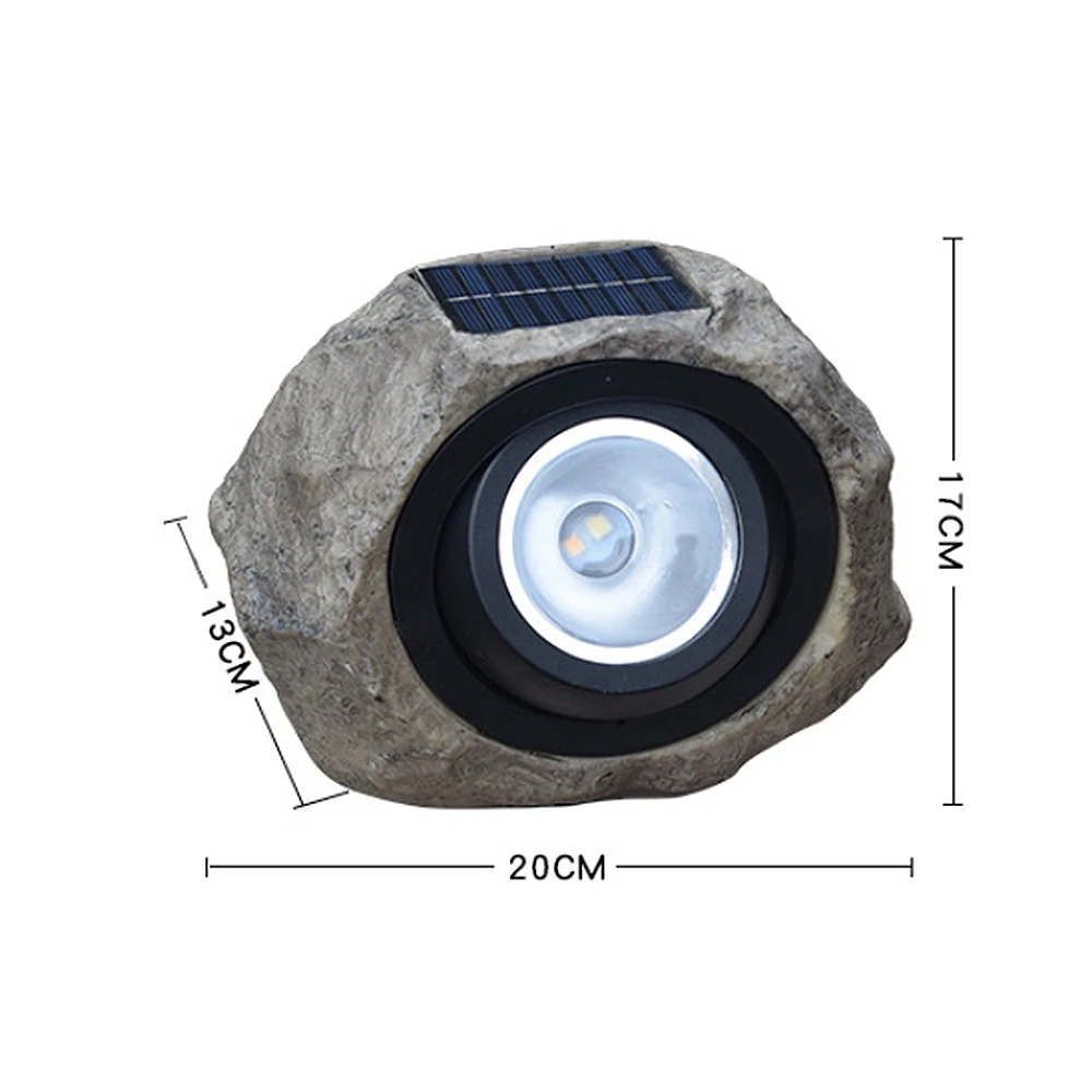 Солнечный имитация камня светильник светодиодный Диммируемый белый теплый светильник Открытый сад газон декоративные прожекторы