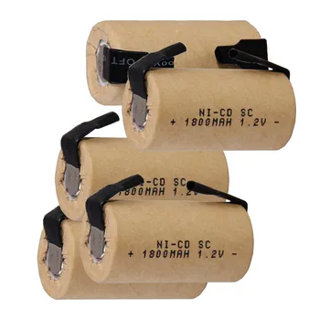 

New Arrival! 5 pieces power tool battery SC 1.2V NICD batteries for screwdriver drills 1800mah COLOR RANDOM