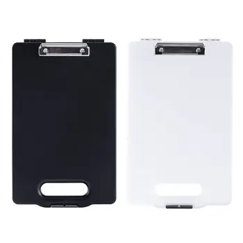 

Multifunctional File Organizer Compartment Clipboard Box Folder Holder w/ Handle QX2B