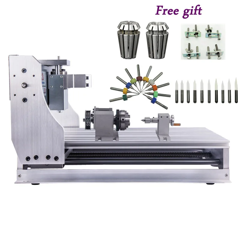 4-осевой фрезерный станок с ЧПУ рама 6040 для DIY деревянный шаговым двигателем |